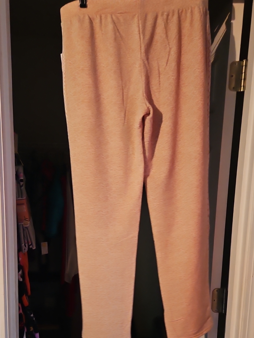 Christian Siriano Womens Cozy Hooded Pajama Set in Light Peach - Picture 5 of 7